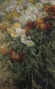 Gustave Caillebotte The chrysanthemum in the garden oil painting